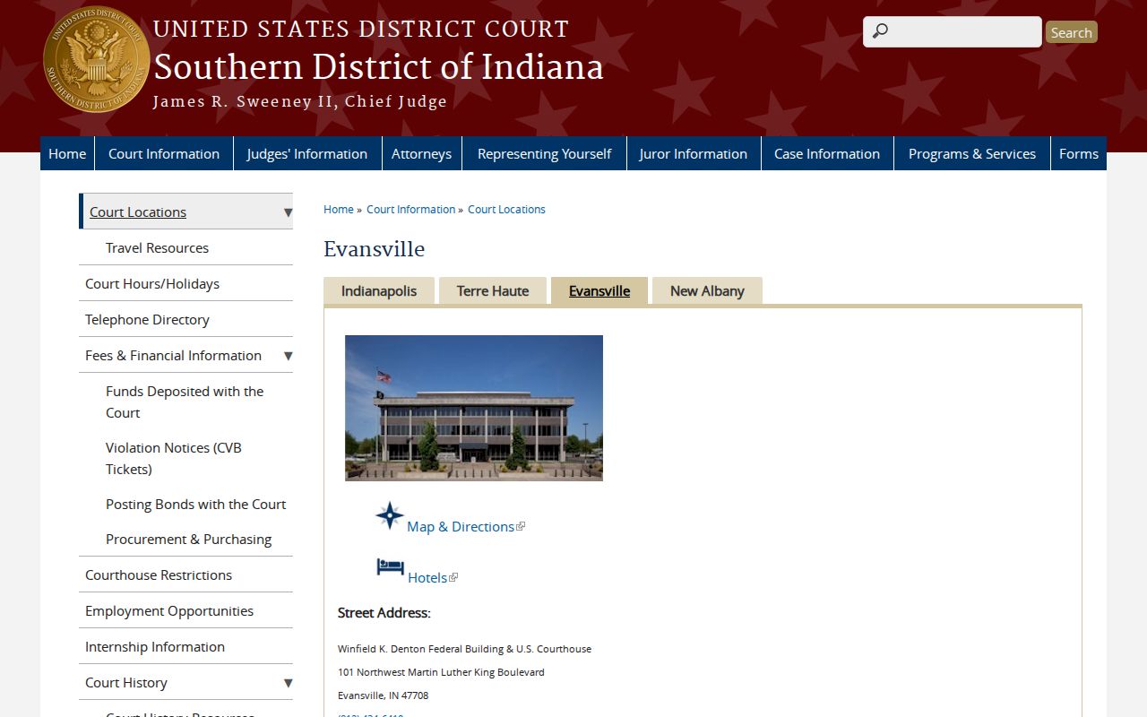 Posey County federal court docket Evansville division