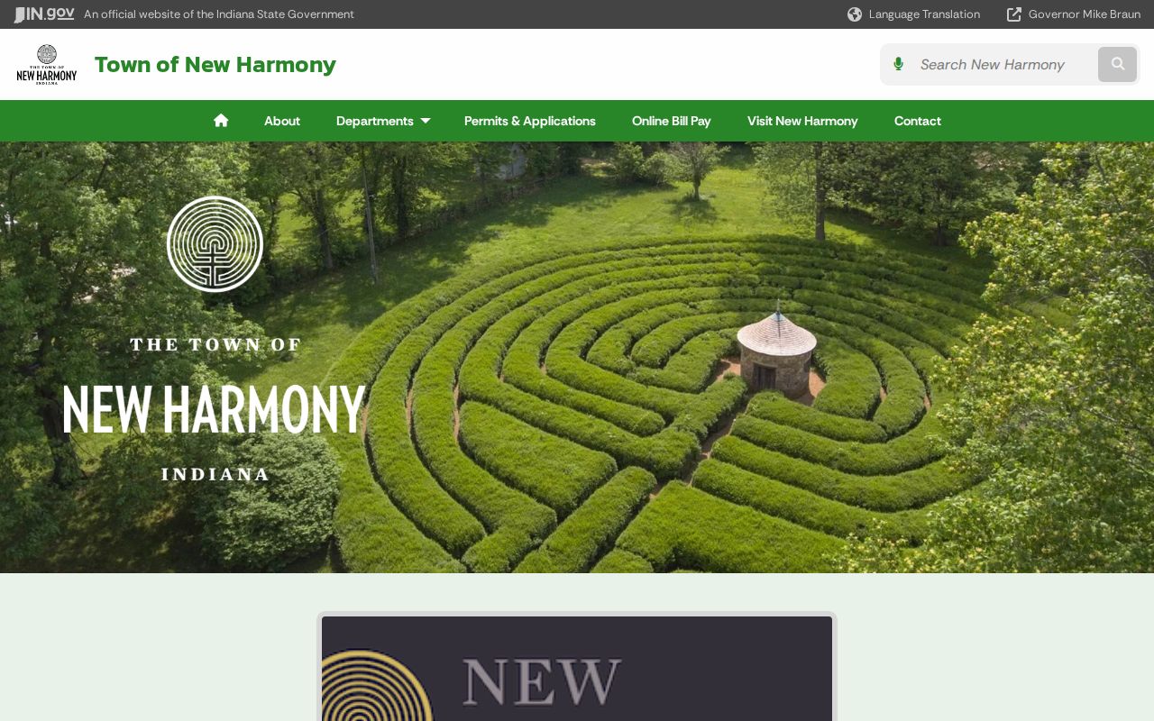 New Harmony official town source for court record routing
